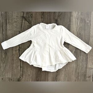 Girls Zara Size 6 Cream / Ivory Peplum - Like New!